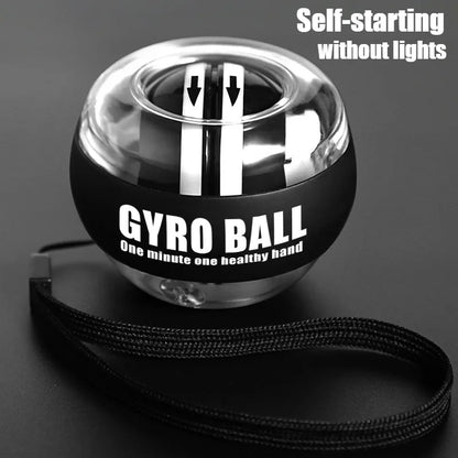 LED Wrist Ball Centrifuge Gyro Wrist Press Automatic Start Range Gyro Ball Arm Hand Muscle Strength Forearm Trainer Fitness Equi